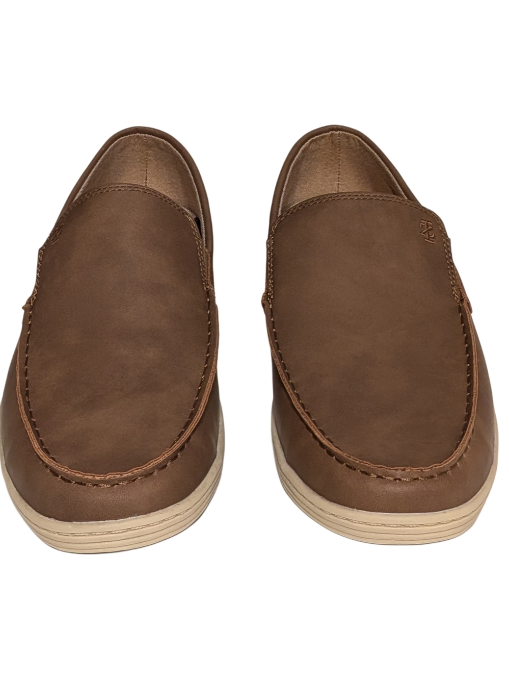 IZOD Seapoint Loafers Mens 10.5 M Tan Slip On Memory Foam Shoes